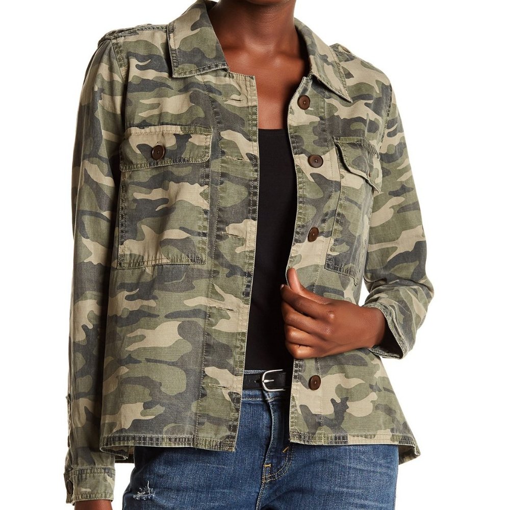 Lucky Brand Camouflage Shirt Jacket